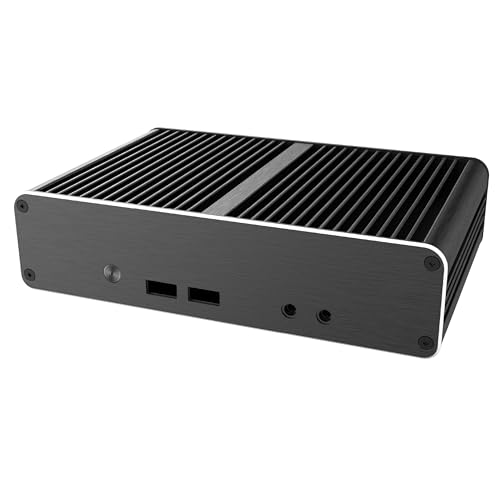 Akasa Newton CAC, entworfen für Intel NUC 11 (Atlas Canyon) Mini-PC, Lüfterloses Aluminiumgehäuse mit M.2 SSD Kühlkörper, mit Pentium Silver oder Celeron Prozessoren, A-NUC83-M1B von Akasa
