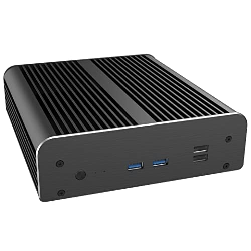 Akasa Newton TN, Lüfterlose Gehäuse, PC Aluminiumgehäuse, Entwickelt für Intel NUC 12th & 11th Gen (Wall Street Canyon & Tiger Canyon), schwarz, A-NUC63-M1B von Akasa
