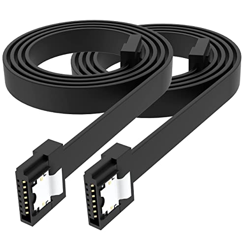 Akasa PROSLIM AK-CBSA05-BKT2 SATA-Kabel III SATA 3.0, 7-polig, 6 Gbit/s, Schwarz, 50 cm, für SATA-SSD, HDD, CD-Treiber, CD von Akasa