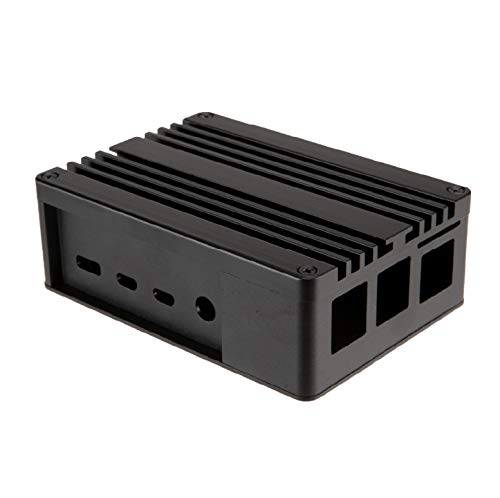 Akasa Pi-4 Raspberry Pi 4 Case, Fanless Passive Cooling, Pure Aluminum Heatsink for Raspberry Pi 4 Model B, Concealed SD Card Slot, Black, A-RA08-M1B Akasa Pi-4 Raspberry Pi 4 Case, Fanless Passive Cooling, Pure Aluminum Heatsink for Raspberry Pi 4 Model B, Concealed SD Card Slot, Black, A-RA08-M1B von Akasa
