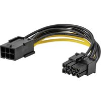 Akasa Strom Anschlusskabel [1x PCIe-Stecker 6pol. - 1x PCIe-Stecker 8pol.] 0.10m Gelb, Schwarz von Akasa