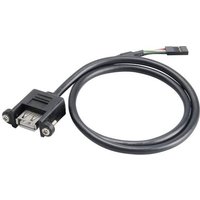 Akasa USB-Kabel USB 2.0Pfostenstecker 4pol., USB-A Buchse 0.60m Schwarz schraubbar, vergoldete Steck Akasa USB-Kabel USB 2.0Pfostenstecker 4pol., USB-A Buchse 0.60m Schwarz schraubbar, vergoldete Steck von Akasa
