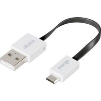 Akasa USB-Kabel USB 2.0 USB-A Stecker, USB-Micro-B Stecker 0.15m Schwarz hochflexibel, vergoldete St von Akasa