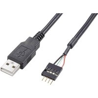 Akasa USB-Kabel USB 2.0Pfostenstecker 4pol., USB-A Stecker 0.40m Schwarz vergoldete Steckkontakte, U Akasa USB-Kabel USB 2.0Pfostenstecker 4pol., USB-A Stecker 0.40m Schwarz vergoldete Steckkontakte, U von Akasa
