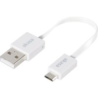 USB-Kabel usb 2.0 usb-a Stecker, USB-Micro-B Stecker 0.15 m Weiß hochflexibel, vergoldete Stec - Akasa von Akasa