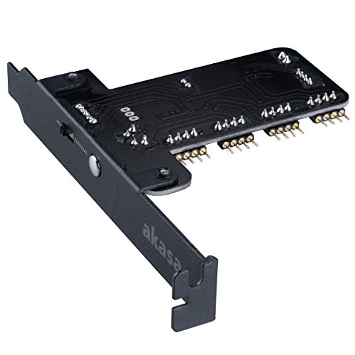 Akasa Vegas 4 pin RGB Steuerkarte, Dual-Mode Manuelle & MB Sync Steuerung, LED Display mit 7 Modi, PCIe & Low Profile PCIe Steckplatz, für eine PCI-Steckplatzklammer, 4 Kanäle,AK-RLD-02 von Akasa