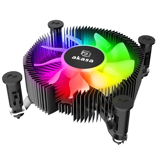 Akasa Vegas Chroma iLG, aRGB Aluminium Intel® LGA1700&1851 Mini-ITX Low-Profile Cooler, 29.9mm CPU Cooler Supports up to 73W TDP, Suitable for Mini-ITX & HTPC case, Tool Free Push-pin, AK-CC6615BP01 von Akasa
