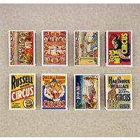 Set Mit 8 Matchbox Verschiedenen Zirkus Zeigen Plakat-Werbung Vintage-Stil-Druck Alte Streichhölzer Streichholzhalter von AkasiaCrafts