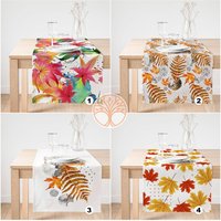 Herbst Trend Tischläufer|Hochwertige Blätter Tischläufer|Orange Wohndekor|Bauernhaus Tischdekoration|Herbst Wohndekor|Herbst Thema Tischdecke von AkasiaHomeDesign