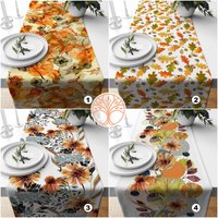 Herbst Trend Tischläufer|Trockenblumen Und Blätter Tischläufer|Herbst Wohnkultur|Herbsthaus Stil Tischplatte|Einweihungsparty Themen Tischdecke von AkasiaHomeDesign