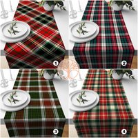Weihnachtliche Tischläufer|Winter Trend Tischläufer|Karierte Weihnachst Home Decor|Rot Grün Karierte Tischdecke|Buffalo Weihnacht Tischplatte von AkasiaHomeDesign