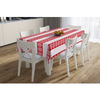 Weihnachtstischdecke|Schneeflocke Tischdecke|Gestreifte Design-Weihnachtstischplatte|Einweihungsparty-Weihnachtsdekoration von AkasiaHomeDesign