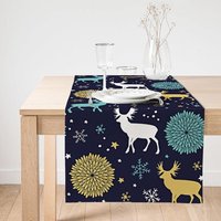 Winter Trend Tischplatte|Weihnachts-Tischläufer|Weihnachts-Hirsch Wohnkultur|Weihnachtstischdekoration|Weihnachtstischdekoration|Bauernhaus Stil von AkasiaHomeDesign