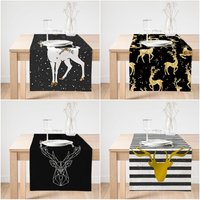 Winter Trend Tischplatte|Weihnachts-Tischläufer|Weihnachts-Hirsch Wohnkultur|Weihnachtstischdekoration|Weihnachtstischdekoration|Bauernhaus Stil von AkasiaHomeDesign