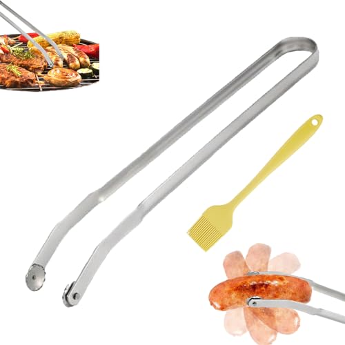 Akayoo grillzange rädchen,würstchen wendezange,BBQ würstchen dreher,magische grillzange,zange zum wenden von BBQ-würstchen,Grillzange Drehbar,Grillzange Mit Rädchen Zum Drehen,würstchen wender Grill Akayoo grillzange rädchen,würstchen wendezange,BBQ würstchen dreher,magische grillzange,zange zum wenden von BBQ-würstchen,Grillzange Drehbar,Grillzange Mit Rädchen Zum Drehen,würstchen wender Grill von Akayoo