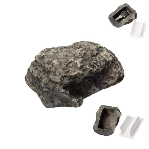 Akayoo Stone Key Box,schlüsselversteck Für Draußen,Hide A Key Fake Rock,Key Box In Stone Look,Key Safe Stone with Lock,Simulate Stone Key Case for Home Garden Outdoor Decor von Akayoo