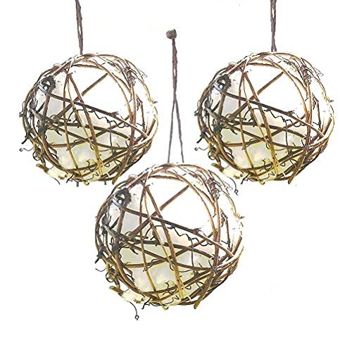 Akemaio 3Pcs Globe Hummingbird Nesters Vogel Nistmaterial Halter Baumwollkugeln Hummingbird Nistmaterial Wild Birds Wrens Finke von Akemaio