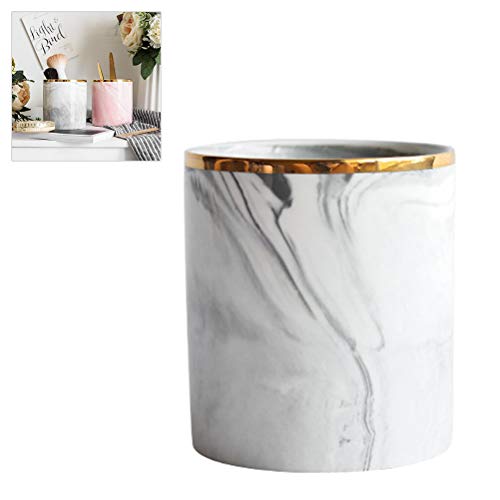 Akemaio Nordic-Art-Art Desktop-Marmor Storage Tank Keramik Kosmetik Pinsel Stifthalter Geschirr-Speicher-Halter Home Office Küche von Akemaio