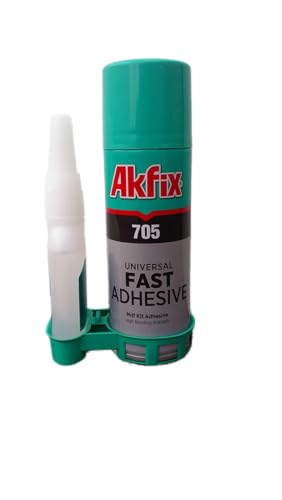 Akfix 705 extra starker Profi Alleskleber mit 200ml Spray Aktivator für universelle Reperaturen mit hoher Haftfestigkeit von Akfix