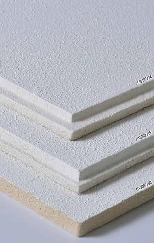 Akifix ITP ST15102.24 Deckenplatten SANDED aus Mineralfaser gehämmert 600 x 600 x 15/5,76 m² (Packung mit 16 Stück) Star Tone SANDED Rand Lay-in 24 von Akifix