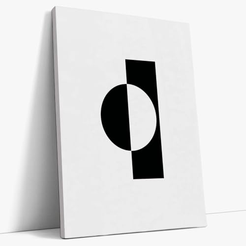 Akinda Art Gallery - Bild mit Rahmen 90 x 120 cm - Minimalistische geometrische Kontraste - Schwarz und Weiß - Geometrische Illustration - Modernes Gemälde Wohnzimmer - Moderne Kunst - Geschenkidee Akinda Art Gallery - Bild mit Rahmen 90 x 120 cm - Minimalistische geometrische Kontraste - Schwarz und Weiß - Geometrische Illustration - Modernes Gemälde Wohnzimmer - Moderne Kunst - Geschenkidee von AKINDA