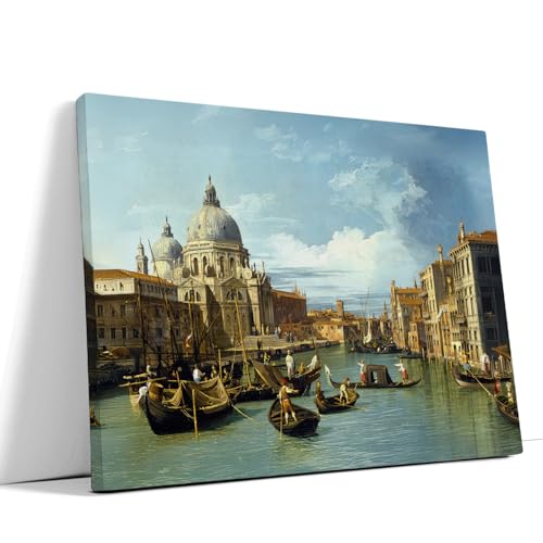 AKINDA Art Gallery - Kunstdruck 60 x 40 cm - Eingang des C Grande in Venedig - Canaletto - venezianischer Sehvermögen - Bild Küche - venezianische Kunst - Geschenkidee für Wohnkultur von AKINDA