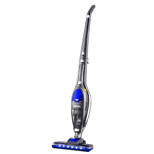 Akitas Akku Staubsauger Kabellos 3in1 Hand und Vertikal Leicht 22,2 V 150 W Wiederaufladbarer Lithium-Akku für Böden, Teppiche, Tierhaare. (AKU10) von Akitas