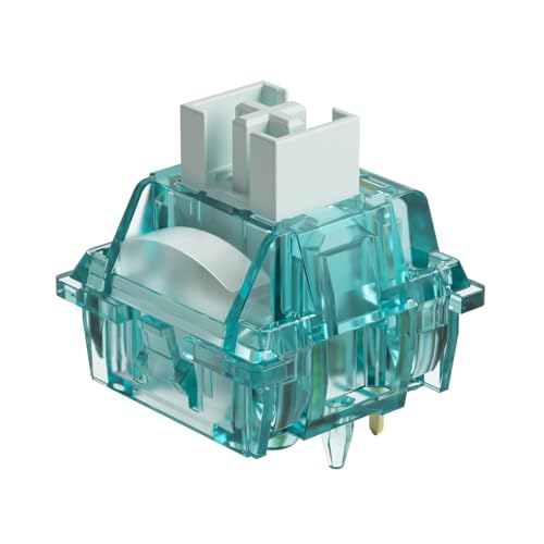 Akko Creamy Cyan Clicky Tastaturschalter mit LED-Diffusor für mechanische Tastatur mit Hintergrundbeleuchtung, 5-polig, 50 gf, vorgeschmierte Schalter mit Standard-MX-Struktur für Gaming-Tastatur (45 Akko Creamy Cyan Clicky Tastaturschalter mit LED-Diffusor für mechanische Tastatur mit Hintergrundbeleuchtung, 5-polig, 50 gf, vorgeschmierte Schalter mit Standard-MX-Struktur für Gaming-Tastatur (45 von Akko