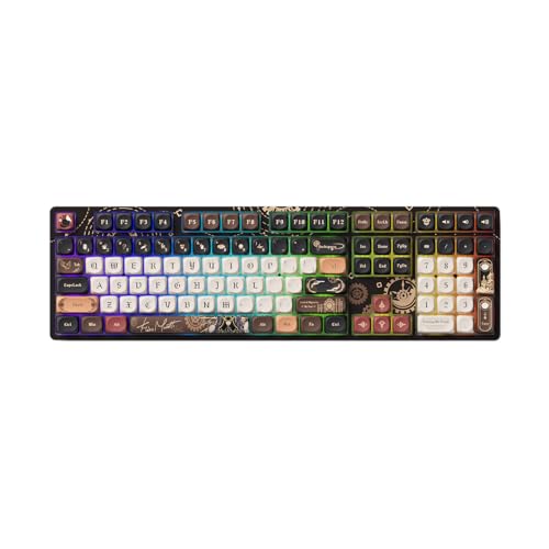 Akko 5108B Plus Kabellose Gaming-Tastatur, Der Herr der Geheimnisse, Hot-Swap-fähige mechanische Tastatur mit DREI Modi und RGB-Hintergrundbeleuchtung (US-Layout, V3 Pro Piano-Schalter) von Akko
