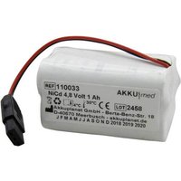 Akku Med Medizintechnik-Akku ersetzt Original-Akku (Original) Tonoport-batt Hellige 4.8V 1000 mAh von Akku Med