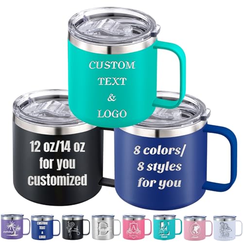 Tasse Personalisiert mit Namen Text Foto Logo 350ml 410ml Gravur Isoliert Kaffeetasse personalisierter Outdoor Edelstahl Becher Geschenke für Frauen Männer Tasse Personalisiert mit Namen Text Foto Logo 350ml 410ml Gravur Isoliert Kaffeetasse personalisierter Outdoor Edelstahl Becher Geschenke für Frauen Männer von Akmxem