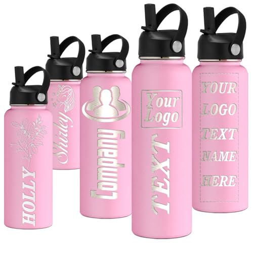 Trinkflasche Kinder Edelstahl Personalisierte mit Namen Graviert Logo 350/530/700/950/1150Ml Wasserflaschen Thermosflaschen mit Stroh Deckel Griff Geschenke für Schule Sport Büro Trinkflasche Kinder Edelstahl Personalisierte mit Namen Graviert Logo 350/530/700/950/1150Ml Wasserflaschen Thermosflaschen mit Stroh Deckel Griff Geschenke für Schule Sport Büro von Akmxem