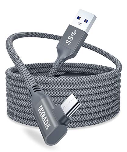 AkoaDa Kompatibel Link Kabel 6m Mit Signal Booster, 90 Grad Winkel High Speed Data Transfer & Fast Charging, Kompatibel Mit VR Headset und Gaming PC AkoaDa Kompatibel Link Kabel 6m Mit Signal Booster, 90 Grad Winkel High Speed Data Transfer & Fast Charging, Kompatibel Mit VR Headset und Gaming PC von AkoaDa