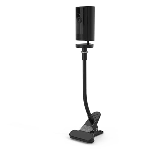 Flexible Halterung für Ring Indoor Camera 2nd Gen, 15cm Metall Klemmhalter für Ring Innen Kamera 2nd, Kamerahalterung Kamera Halter für Ring Indoor Cam 2nd, Überwachungskameras Zubehör, Schwarz von Akoemxeeo