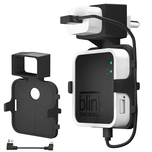Wandhalterung für Blink Sync Modul 2, Halterung Hunger für Blink Außen- und Innenüberwachung mit Kabel, Zubehör Halter Wandhalter für Blink Sync Modul 2, 1 Stück, Schwarz Wandhalterung für Blink Sync Modul 2, Halterung Hunger für Blink Außen- und Innenüberwachung mit Kabel, Zubehör Halter Wandhalter für Blink Sync Modul 2, 1 Stück, Schwarz von Akoemxeeo