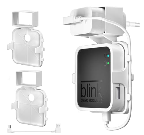 Wandhalterung für Blink Sync Modul 2, Halterung Hunger für Blink Außen- und Innenüberwachung mit Kabel, Zubehör Halter Wandhalter für Blink Sync Modul 2, 2 Stück, Weiß Wandhalterung für Blink Sync Modul 2, Halterung Hunger für Blink Außen- und Innenüberwachung mit Kabel, Zubehör Halter Wandhalter für Blink Sync Modul 2, 2 Stück, Weiß von Akoemxeeo