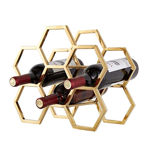 AkosOL Weinregale, Weinhalter, Weinregal für 6 Flaschen – Multifunktions-Weinregal aus Eisen, Weinkühler von AkosOL