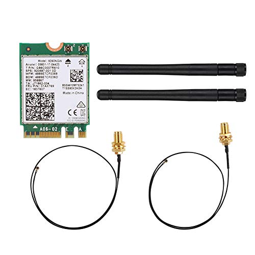 1,73 Gbps Dual Antenna Wireless Network Card, für 9260 +2dB Antenne NIC Computer Adapter Laptop Notebook 2.4G 5G Network NGFf M.2 Portable Bluetooth 5.0.2dB NGFF AC Support 1,73 Gbps Dual Antenna Wireless Network Card, für 9260 +2dB Antenne NIC Computer Adapter Laptop Notebook 2.4G 5G Network NGFf M.2 Portable Bluetooth 5.0.2dB NGFF AC Support von Akozon