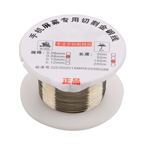 100m Molybdän Schneiden,100m Molybdenum Cutting Wire Line for LCD Display Screen Separator Draht Linie Repair Tool für LCD-Display (0.08mm*100m) Separator(0.08mm*100m) von Akozon