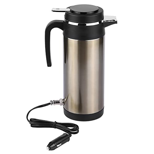 1200ML 12V Edelstahl Elektro-Wasserkocher Reiseheizung Wasserflasche(12V) von Akozon