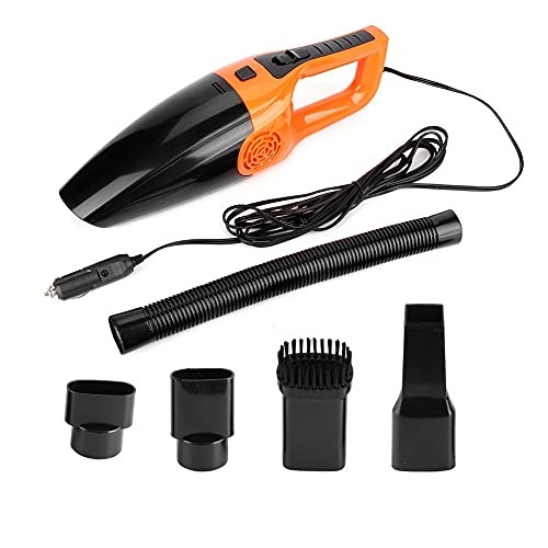 12V 3600pa Auto-Staubsauger Tragbarer handgehaltener Nass-Trocken-Staubfänger Staubsauger für Tierhaare zur Reinigung von Haushalten und Autos(Orange) von Akozon