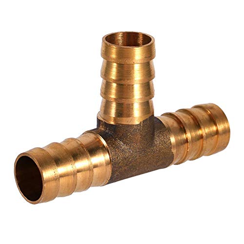 12mm brass tee + Vakuum Schlauchverbinder Messing T Stück 3 Wege Kraftstoffanschluss für Druckluft Öl Gasleitung(04) von Akozon
