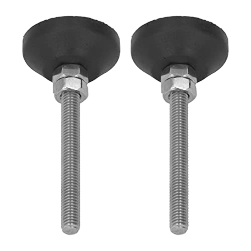 2 Stück Ing-Halterungen mit M6-Gewinde, 2 Stück verstellbare Möbelgleiter-Nivellierhalterungen, Nylon-Vibrationsdämpfung, Nylon-Gummi-Basispads D30 x M6 x 50 Fuß Ers-Füße von Akozon