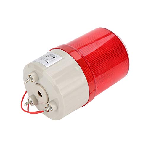 220 V Außenalarm, 220 V Rote LED-Warnleuchten Akustische Sirene Rotierendes Rotierendes Licht Notfall-Blitzarmlicht Akustisches Optisches Alarmsystem von Akozon