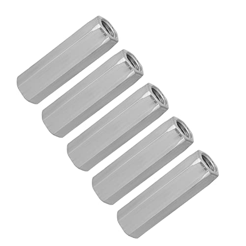 5 Stück Verzinkter Stahl M10 * 40/50 Lange Sechskantmutter Sechskantgewindemutter Gewindebefestigungen 5 Stück Verzinkt (M10*50) von Akozon