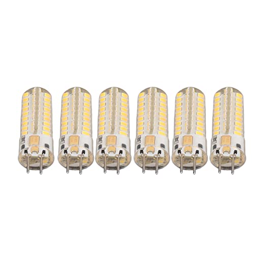 6 Stück GY6.35 LED-Lampe 7 W AC DC12 V 700 Lm 72 LEDs 360-Grad-LED-Mais-Glühbirne für Hängelampen Deckenlampen Weißes Licht für den Heimgebrauch (Warmes Licht) von Akozon