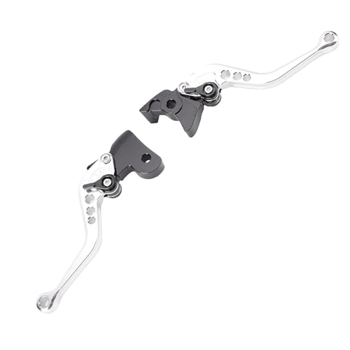 Akozon 1 Paar Bremskupplung Hebel Aluminiumlegierung Anodiziert Kurze Verstellbare Bremsgriffhebel Hebel Setzen Sie Ersatz für Klassisches Wiedergeboren 350 (SILVER) von Akozon