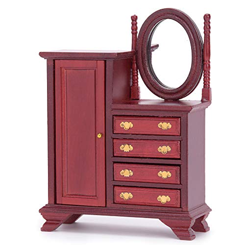 Akozon 1:12 Skala Dollhouse Miniatur -Schminktisch Elegantes Wohnzimmermöbelzubehör (Model des Dressingschranks) von Akozon