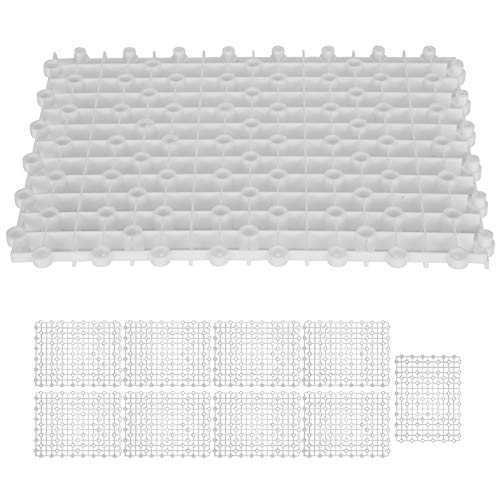 Akozon 10 Stück Multifunktionales Aquarium -Fischtank -Isolationsbrett und Bodenfilterplatte Set (White) von Akozon