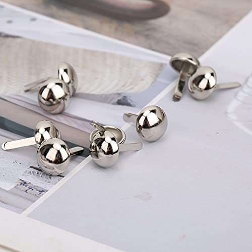 Akozon 100 PCs Pilzform in der Dekoration Nieten -Accessoires für Taschen, Schuhe, Hüte und Kleidung (10mm Silber) von Akozon